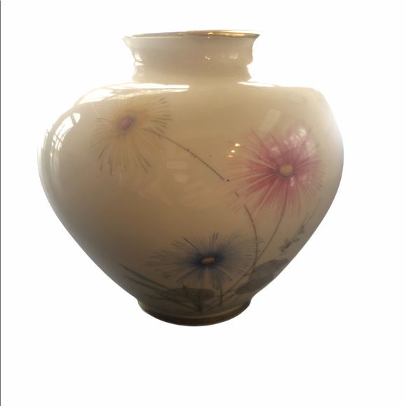 Vintage Alka MCM 1950s Porcelain vase Forsythia 6”